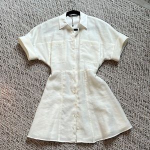 Zara button down shirt dress